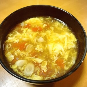 ふわふわ卵とトマトのさっぱりスープ